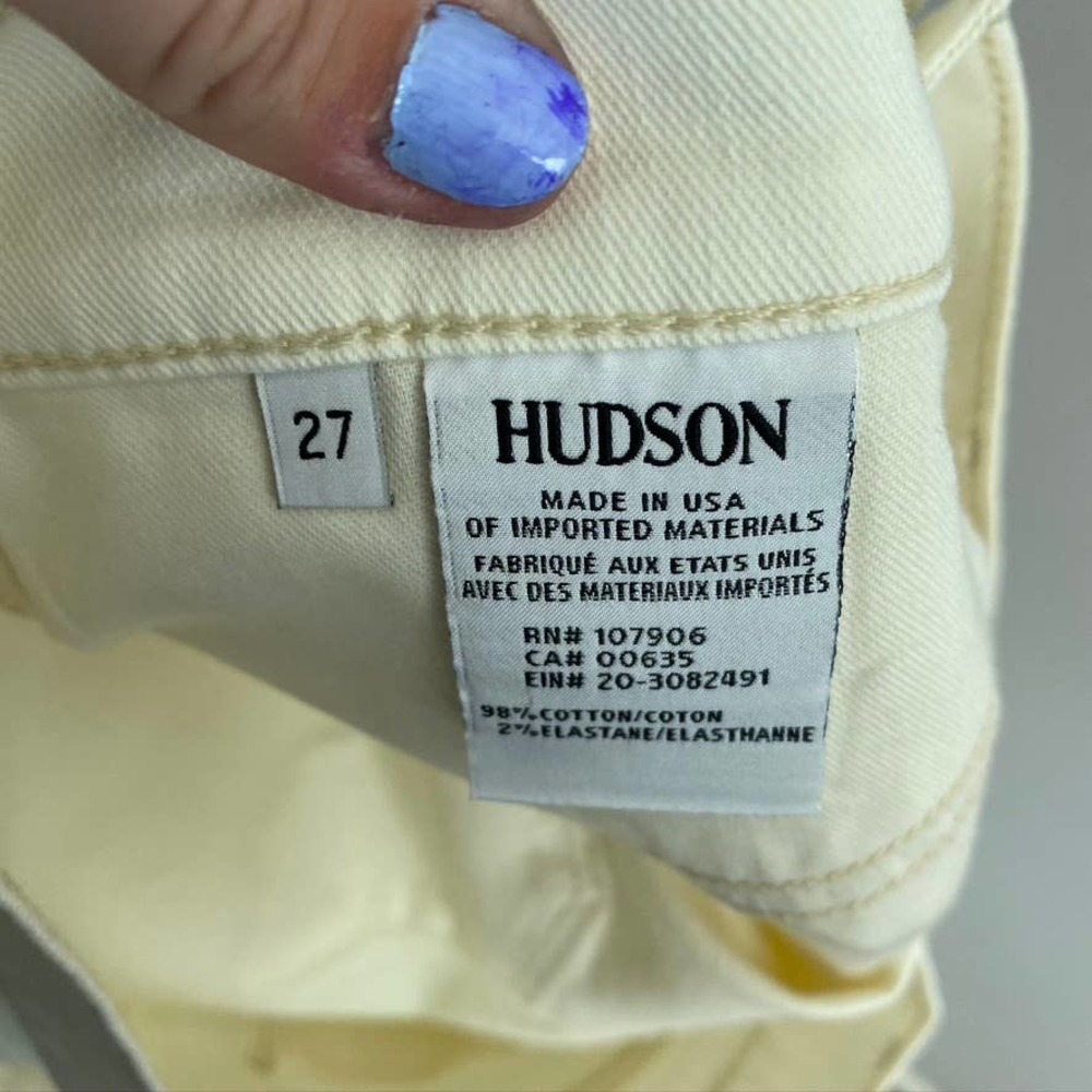 Hudson NEW Viper Denim Mini Skirt in White 27 - Picture 5 of 6